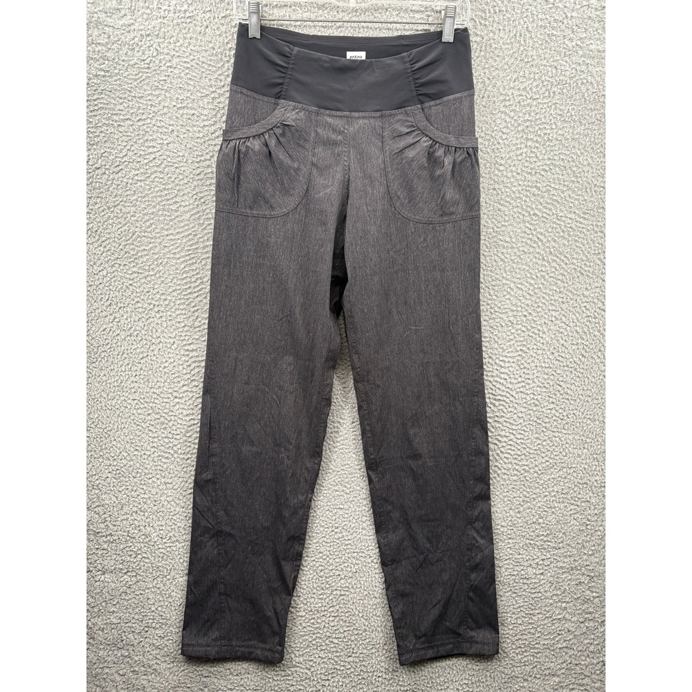 prAna Pants Women S Charcoal Black Halle Straight Leg Regular Fit Hiking Outdoor